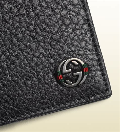 black leather mens gucci wallet|best Gucci wallet men's.